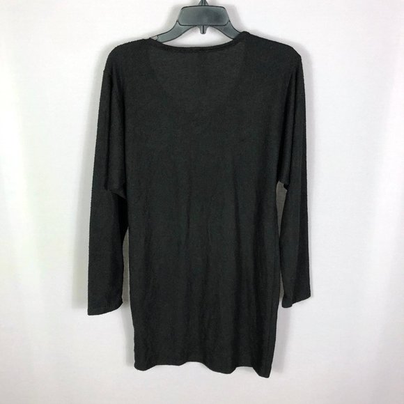 Go Couture Womens Black V Neck Sweater Mini Dress Size Medium - Picture 6 of 6